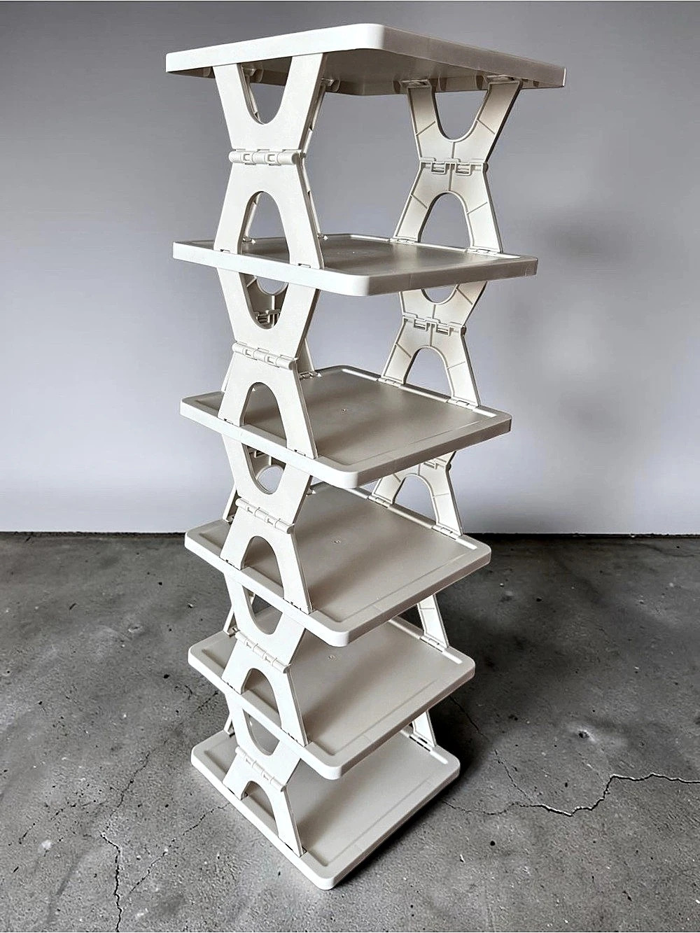 White 6-Tier Freestanding Display Shelf
